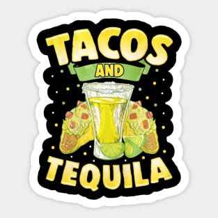 Tacos And Tequila Cinco De Mayo Sticker